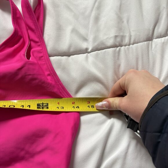 Womens Size XL Swimsuit One Piece Bathing Suit Pink Padded Beach Summer - Picture 3 of 8